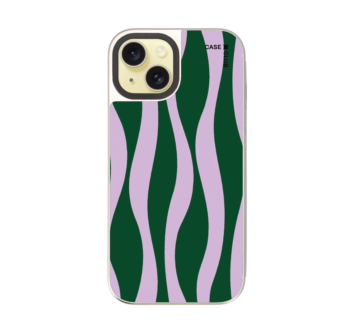 ลายคลื่นสีม่วงและเขียว